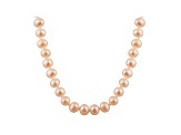 6-6.5mm Pink Cultured Freshwater Pearl 14k Yellow Gold Strand Necklace 20 inches