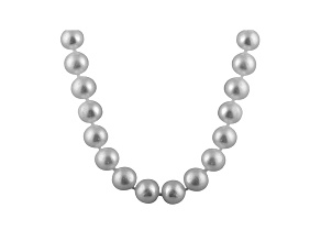 6-6.5mm Silver Cultured Freshwater Pearl Sterling Silver Strand Necklace