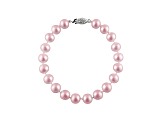 11-11.5mm Lavender Cultured Freshwater Pearl Sterling Silver Line Bracelet 7.25 inches