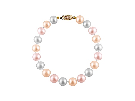 ●tow tow archive● Linka Pearl Chain Bracelet Gold TBH52ABT 14K Pearl and Chain Link Bracelet – Baby Gold