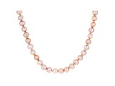 6-6.5mm Purple Cultured Freshwater Pearl 14k White Gold Strand Necklace