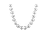 8-8.5mm White Cultured Freshwater Pearl 14k White Gold Strand Necklace 28 inches