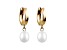 Drop Cultured Freshwater Pearl 14k Yellow Gold Dangle Earrings