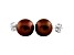 9-9.5mm Mocha Cultured Freshwater Pearl Rhodium Over Sterling Silver Stud Earrings