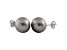 9-9.5mm Silver Cultured Freshwater Pearl Rhodium Over Sterling Silver Stud Earrings