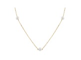 14k Yellow Gold 6-7mm White Freshwater Pearl Necklace 18"
