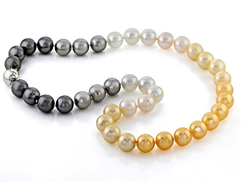 Pearlfection® South Sea and Tahitian Simulant Rhodium Over