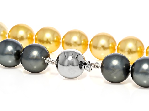 Pearlfection® South Sea and Tahitian Simulant Rhodium Over