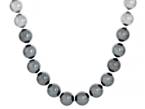 Pearlfection® Multi-Color South Sea Simulant Rhodium Over Sterling Silver 22 Inch Strand Necklace