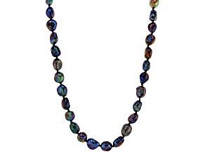 Black Cultured Freshwater Pearl 32 Inch Endless Strand Necklace