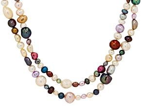Multi-Color Cultured Freshwater Pearl 64 Inch Endless Strand Necklace