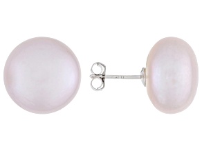 Purple Cultured Freshwater Pearl 14k Gold Stud Earrings