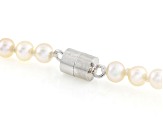 White Cultured Freshwater Pearl Sterling Silver 18 Inch Strand Necklace