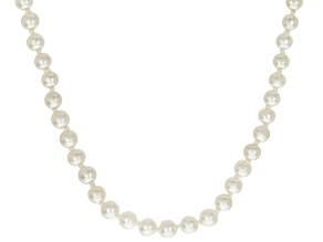 White Cultured Freshwater Bitsy Pearl Sterling Silver 20 Inch Strand Necklace
