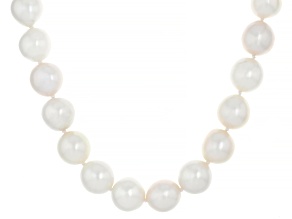 White Cultured Freshwater Pearl Sterling Silver 18 Inch Necklace