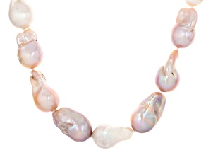 Genusis™ Multi-Color Cultured Freshwater Pearl Rhodium Over Sterling Silver 20 Inch Strand Necklace