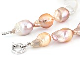 Genusis™ Multi-Color Cultured Freshwater Pearl Rhodium Over Sterling Silver 20 Inch Strand Necklace