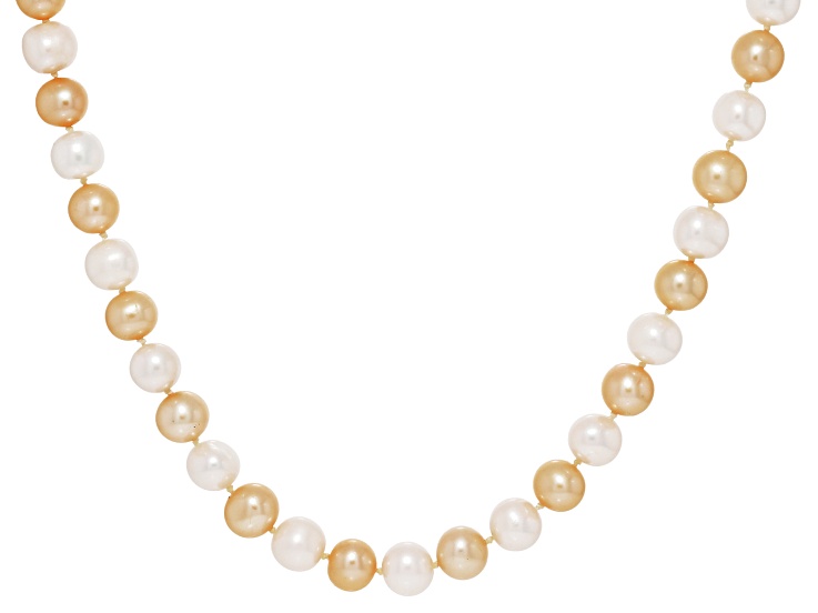 Multi-Color Cultured Freshwater Pearl Rhodium Over Sterling Silver 17.5 Inch Necklace