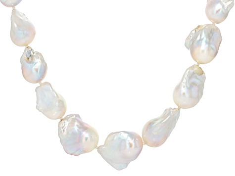 Genusis ™ White Cultured Freshwater Pearl Sterling Silver 18 Inch Strand Necklace