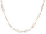White Cultured Freshwater Pearl Sterling Silver Strand Necklace
