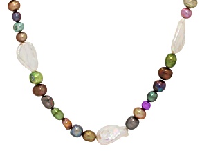 Multi-Color Cultured Freshwater Pearl 36 Inch Endless Strand Necklace