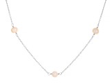 Peach Cultured Freshwater Pearl Sterling Silver 18 Inch Strand Necklace