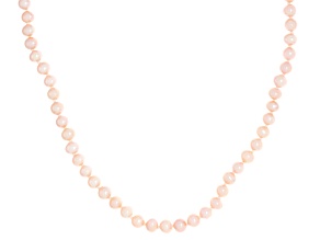 Pink Cultured Freshwater Pearl 14k Yellow Gold 18 Inch Strand Necklace