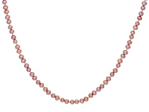 Lavender Cultured Freshwater Bitsy Pearl 14k Yellow Gold 18 Inch Strand Necklace