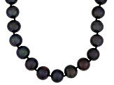 Black Cultured Freshwater Pearl 14k White Gold 18 Inch Strand Necklace