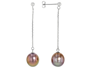 Genusis™ Lavender Cultured Freshwater Pearl Sterling Silver Earrings