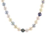 Multi-Color Cultured Japanese Akoya Pearl 14k Yellow Gold 18 Inch Strand Necklace