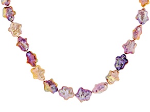Multi-Color Cultured Freshwater Pearl Rhodium Over Sterling Silver 22 Inch Strand Necklace