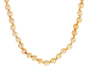 Candlelight Cultured Japanese Akoya Pearl Rhodium Over Sterling Silver 18 inch Strand Necklace