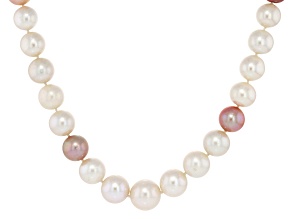 Genusis™ Multi-Color Cultured Freshwater Pearl Rhodium Over Sterling Silver 20 Inch Strand Necklace