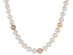 Genusis™ Multi-Color Cultured Freshwater Pearl Rhodium Over Sterling Silver 20 Inch Strand Necklace