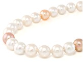 Genusis™ Multi-Color Cultured Freshwater Pearl Rhodium Over Sterling Silver 20 Inch Strand Necklace