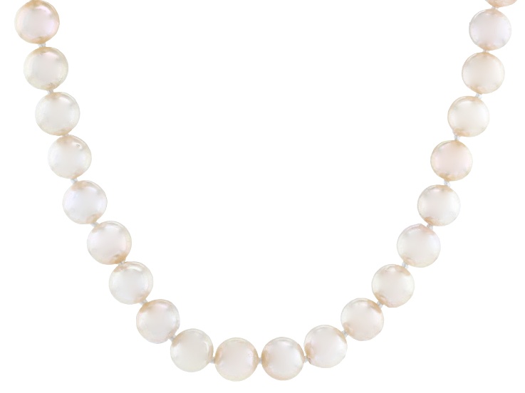 ジャンク品 pearl pe-8 sc-40 White Cultured Japanese Akoya Pearl Rhodium Over Sterling Silver