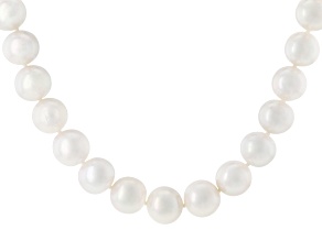 Genusis™ White Cultured Freshwater Pearl Rhodium Over Sterling Silver 16 Inch Strand