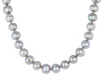 Platinum Cultured Freshwater Pearl Rhodium Over Sterling Silver 24 Inch Strand Necklace