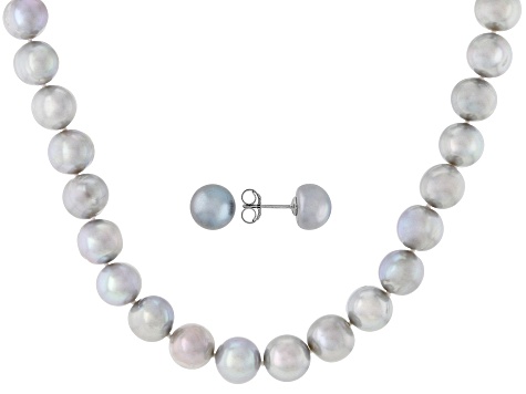 silverアクセサリーSET Platinum Cultured Freshwater Pearl Rhodium Over Sterling Silver 20