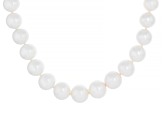 Genusis™ White Cultured Freshwater Pearl Rhodium Over Sterling Silver 20 Inch Strand Necklace