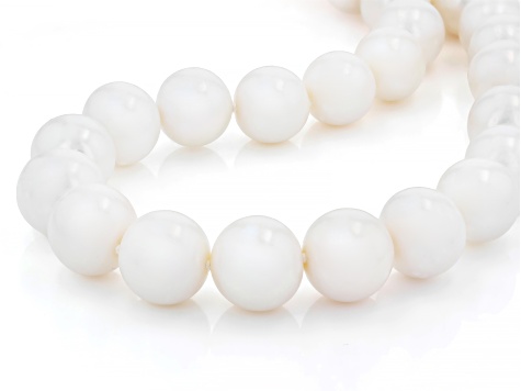 ネックレス 和田白玉7ミリ108 粒 Genusis™ White Cultured Freshwater Pearl Rhodium Over Sterling