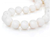 Genusis™ White Cultured Freshwater Pearl Rhodium Over Sterling Silver 20 Inch Strand Necklace