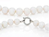Genusis™ White Cultured Freshwater Pearl Rhodium Over Sterling Silver 20 Inch Strand Necklace