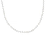 Genusis™ White Cultured Freshwater Pearl Rhodium Over Sterling Silver 18 Inch Strand Necklace