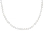 White Cultured Freshwater Pearl Rhodium Over Sterling Silver 16 Inch Strand Necklace