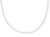 White Cultured Freshwater Pearl Rhodium Over Sterling Silver 16 Inch Strand Necklace