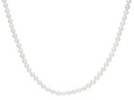Genusis™ White Cultured Freshwater Pearl Rhodium Over Sterling Silver 18 Inch Strand Necklace