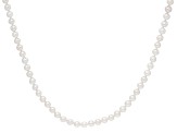 Genusis™ White Cultured Freshwater Pearl Rhodium Over Sterling Silver 18 Inch Strand Necklace