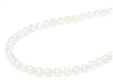 Genusis™ White Cultured Freshwater Pearl Rhodium Over Sterling Silver 18 Inch Strand Necklace